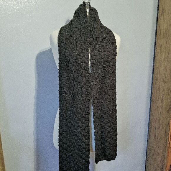 Black Knit Scarf - Picture 2 of 2